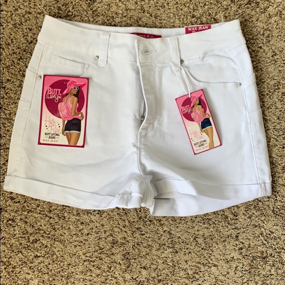 White High Waist Shorts